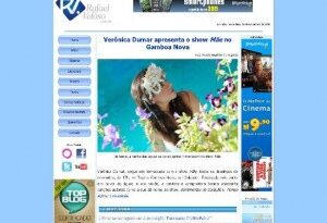 Página inicial do site Rafael Veloso.com.br